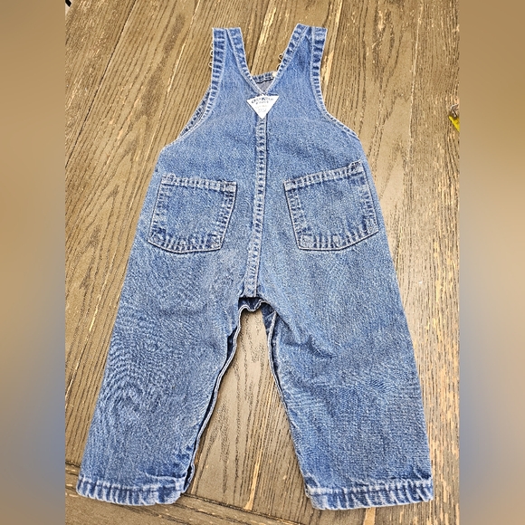 Vintage OshKosh B’Gosh Vestbak Unisex Denim Blue Jean Overalls 12 M - Picture 6 of 8